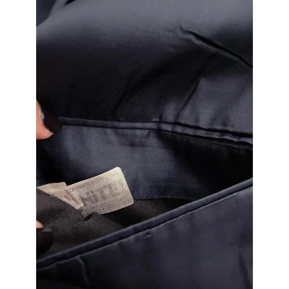 Vintage Men's Burberrys' Sport Coat Navy‎ Single Breasted Silver Logo Buttons